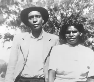 Dashing Aboriginal couple - dressed in fine clothes