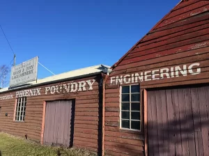 Photo of wooden building, the Phoenix Foundry