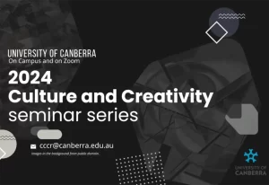 Opening titles for the 2024 Culture and Creativity seminar series of the University of Canberra