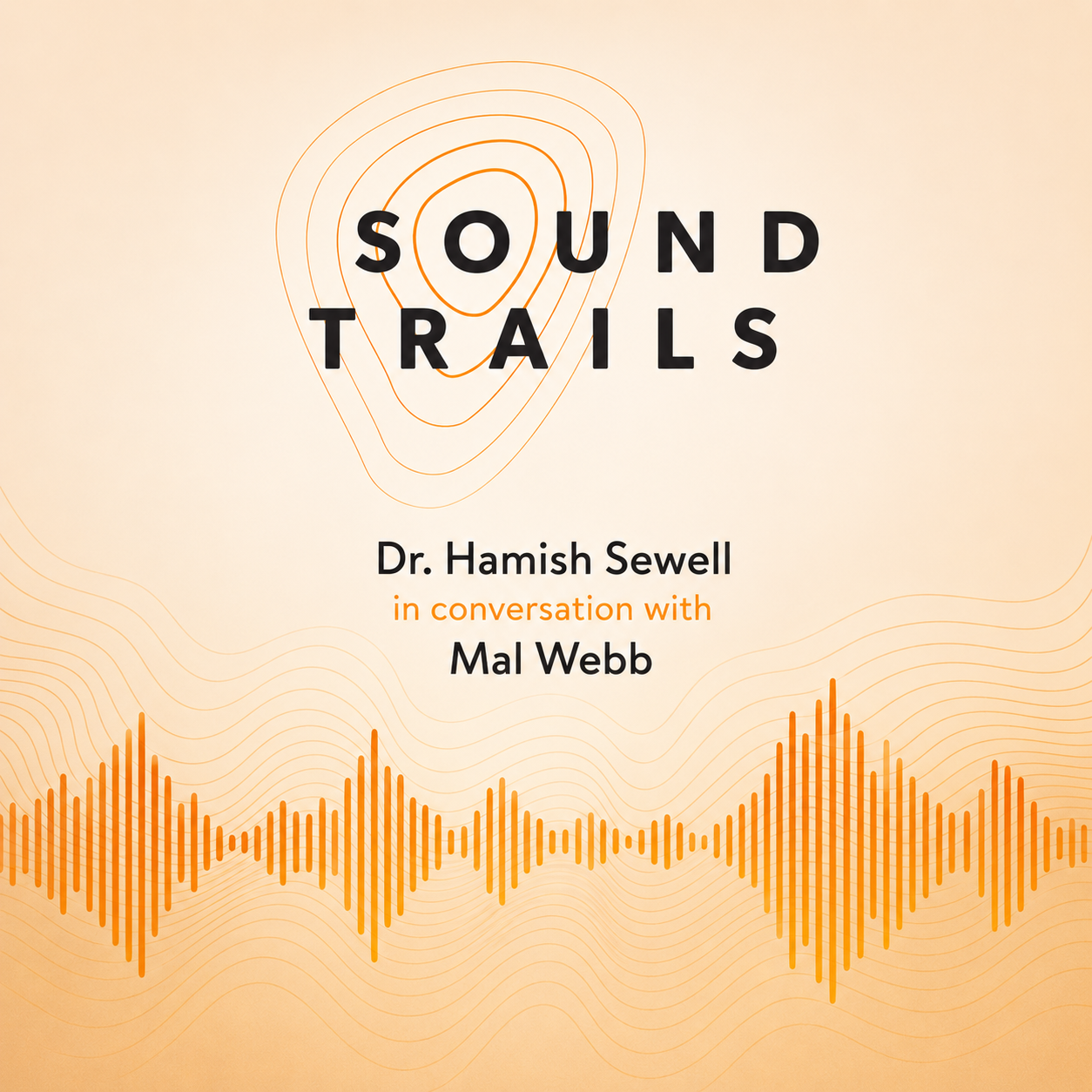 Image with text: Dr Hamish Sewell interviewing Mal Webb