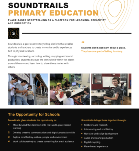 Outline of a Soundtrails workshop offered to Australian students year 6 and up