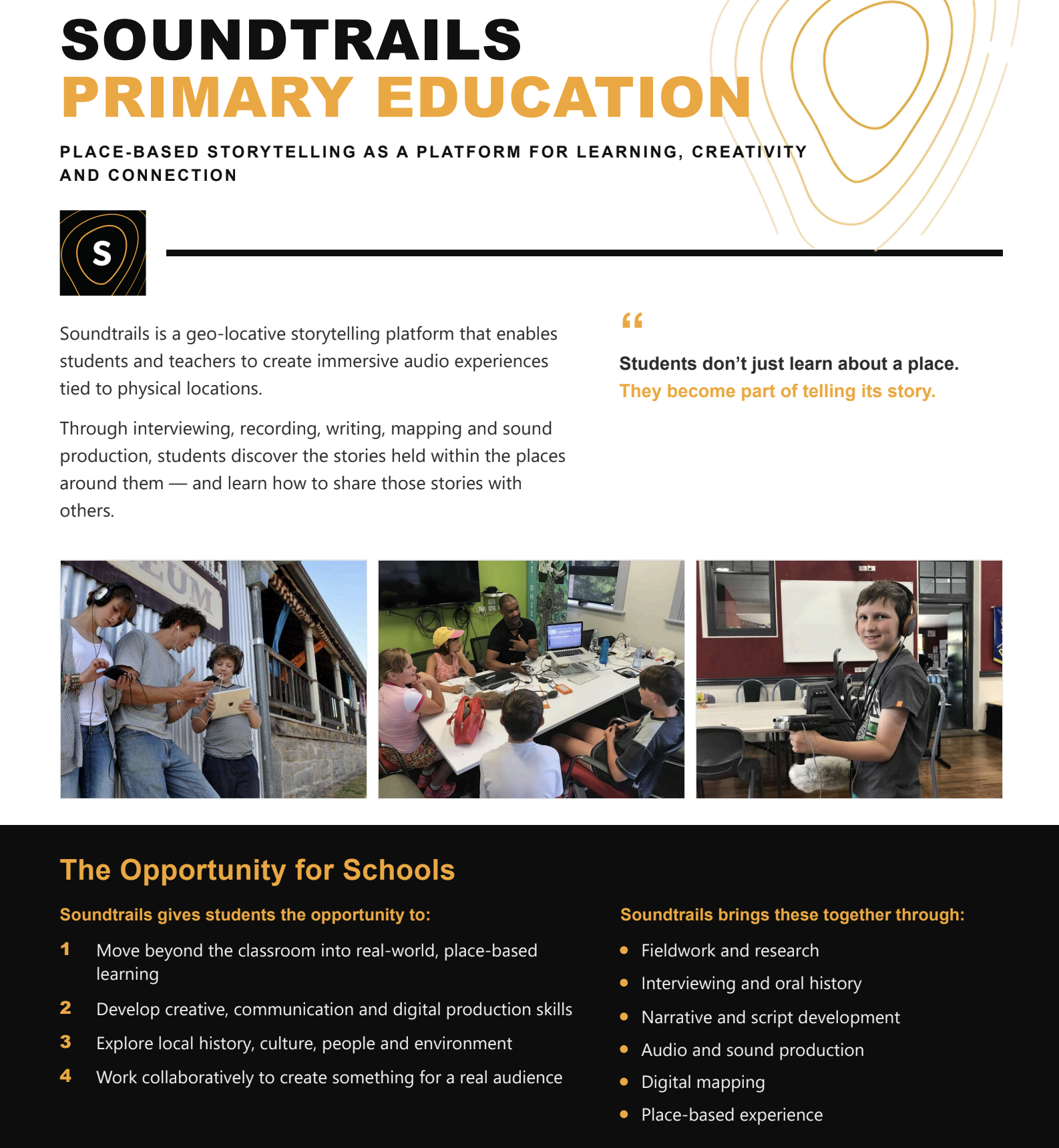Outline of a Soundtrails workshop offered to Australian students year 6 and up