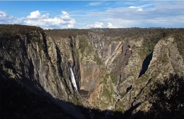 Majestic Australian landscape with waterfall